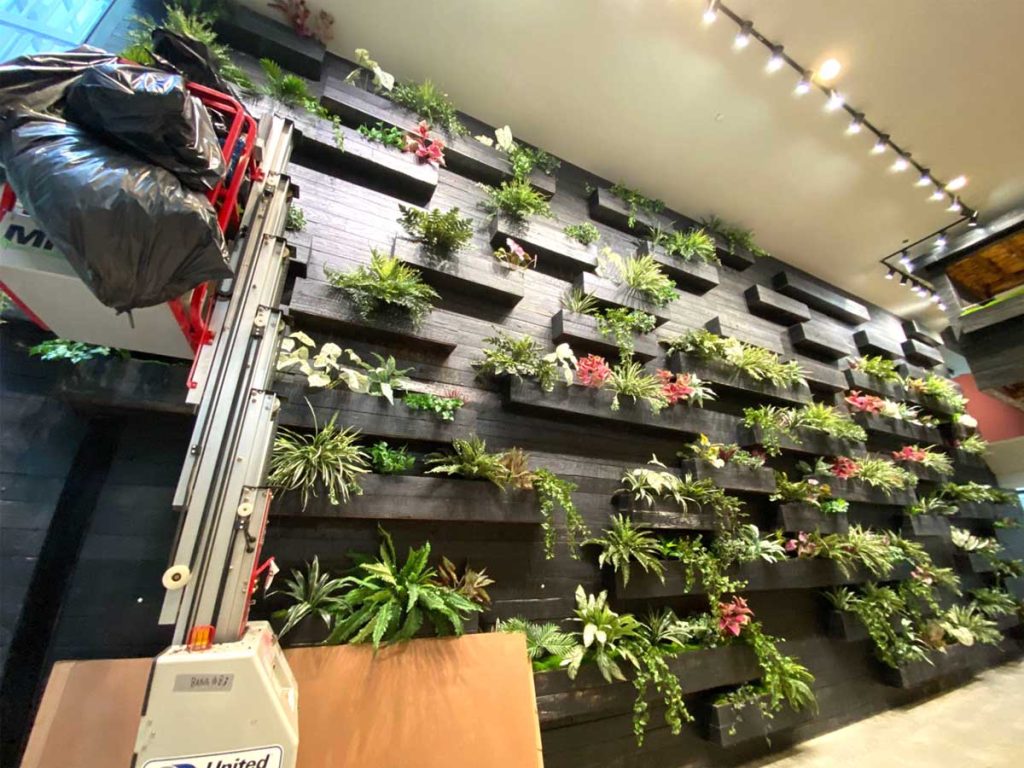 Horticultural Creations Inc of New York City Denizen lobby green wall installation
