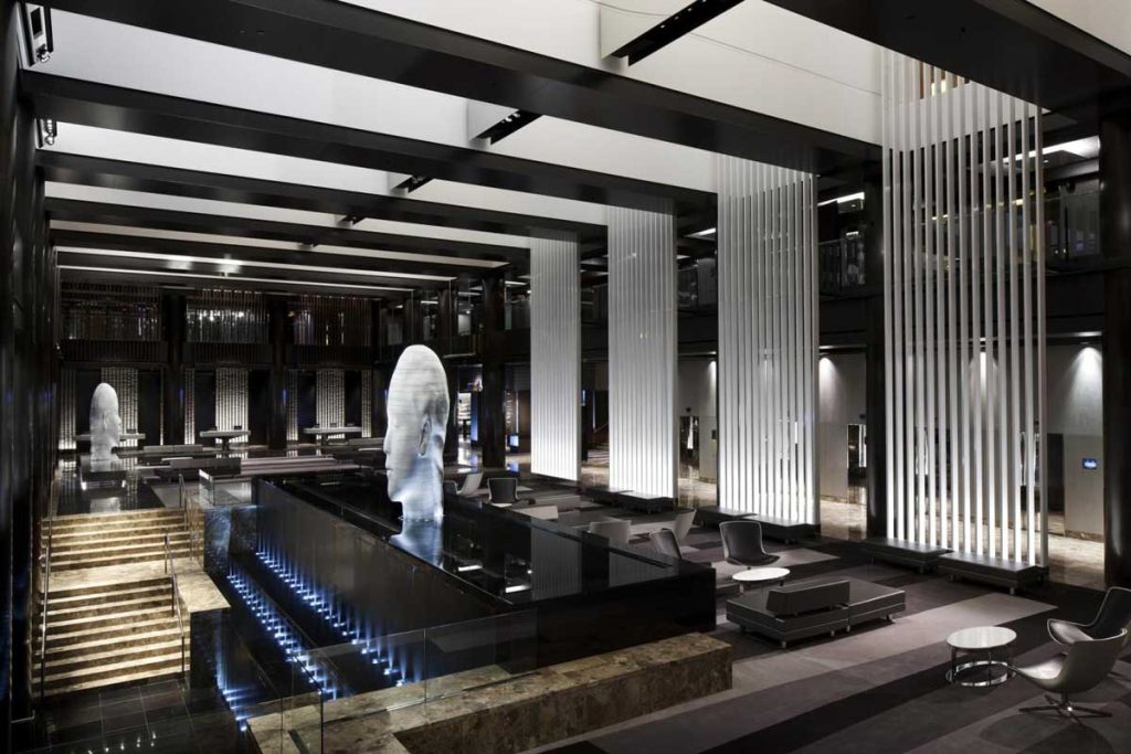 Horticultural Creations Inc of New York City Grand Hyatt Hotel lobby LED light installation